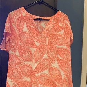 Pink paisley Banana Republic blouse